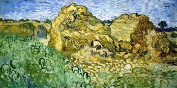 Campo con montones de trigo Vincent van Gogh Pinturas al óleo
